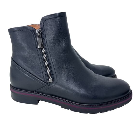 Samuel Hubbard Ankle Zipper Chukka Boots Womens‎ US 9 Black Leather W4120-308 - Picture 1 of 12